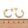 Brass Micro Pave Cubic Zirconia C-Shaped Stud Earrings EJEW-B153-11G-5
