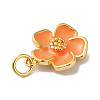 Rack Plating Brass Enamel Charms KK-O142-56G-02-3