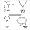 100Pcs 10 Styles Tibetan Style Alloy Pendants TIBEP-CJ0003-05-6