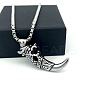 Vintage 304 Stainless Steel Wolf Tooth Shaped Pendant Necklaces for Men CG2118-2