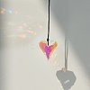 Glass Heart Suncatcher Hanging Ornaments PW-WGA6B84-01-1