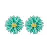 Resin Flower Stud Earrings EJEW-JE05230-3