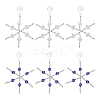 6Pcs 2 Styles Snowflake Glass Pendant Decoration HJEW-GO00048-1