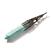 Synthetic Turquoise Pointed Big Pendants G-P560-02R-02-2