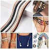 6 Colors Flat Round Handmade Polymer Clay Beads CLAY-PH0001-40B-02-3