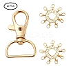 Zinc Alloy Swivel Lobster Claw Clasps PALLOY-YW0001-02G-3