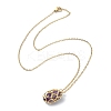 Mixed Natural Gemstone Bullet Pendant Necklaces NJEW-JN04549-2