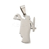 Non-Tarnish 201 Stainless Steel Pendants STAS-D190-06P-1