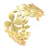 304 Stainless Steel Open Cuff Bangles for Women LS-BJEW-U019-01G-4