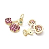 Brass Micro Pave Cubic Zirconia Pendants KK-L243-02G-02-2