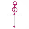Spray Painted Alloy Bar Beadable Keychain for Jewelry Making DIY Crafts KEYC-A011-02J-1