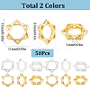 50Pcs Long-Lasting Plated Alloy Bead Frame FIND-SP0002-54-2