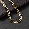 7MM 304 Stainless Steel Figaro Chain Necklaces for Women Men NJEW-B134-04B-G-2