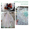 10M Iridescent Organza Pleated Lace Ribbon OCOR-HY0002-34C-5