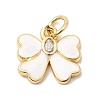 Brass Pave Clear Cubic Zirconia Charms LS-KK-G554-03B-02-1