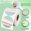 Round Dot Paper Holographic Thermal Printable Label Stickers STIC-WH0004-43-3
