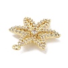 Brass Pave Clear Cubic Zirconia Pendants KK-Z061-09G-02-2