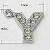 Alloy Letter Pendants X-RB-C1416-Y-1