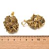 Electroplated Natural Druzy Agate Pendants G-K338-45G-4