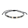Bohemian Style Glass Seed Bead & Plastic Braided Bead Bracelets QF8968-11-1