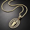 Brass Cubic Zirconia Pendant Necklaces for Women NJEW-U034-01C-G-1