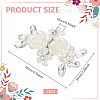 1 Pair Rose Flower Brass Shoe Buckle Clips AJEW-FG0003-61-2
