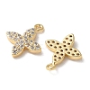 Brass Micro Pave Clear Cubic Zirconia Pendants KK-Q031-31G-01-2