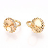 Brass Micro Pave Clear Cubic Zirconia Peg Bails KK-N254-171G-2