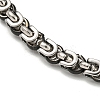 Two Tone 201 Stainless Steel Byzantine Chain Bracelet BJEW-B078-48BP-2