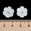 Transparent Spray Paint Glass Bead Caps GLAA-H035-04A-3