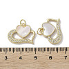Brass Micro Pave Cubic Zirconia Pendants KK-G485-34C-G-3