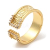 Rack Plating Brass Wide Band Cuff Rings RJEW-D008-12G-1