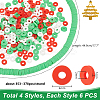 3 Strand 3 Colors Flat Round Handmade Polymer Clay Beads CLAY-PH0001-97-2