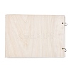 Wooden Wedding Guestbooks Notepad AJEW-M206-19-2