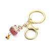 Fortune Cat Porcelain Pendant Keychain KEYC-G064-03E-2