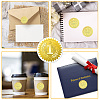 34 Sheets Number 1 Self Adhesive Gold Foil Embossed Stickers DIY-WH0509-041-4