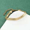 304 Stainless Steel Link Chain Bracelets for Women BJEW-Z143-08G-1