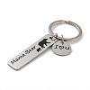 Mother's Day Gift 201 Stainless Steel Word Mama Bear Keychains LS-KEYC-E040-01P-04-2