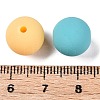 Rubberized Style Imitated Silicone Acrylic Beads MACR-T048-01B-10-3