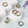 6Pcs 6 Style 201 Stainless Steel Engravable Grooved Finger Rings Set for Women RJEW-YS0001-02-5