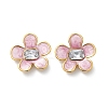 304 Stainless Steel Flower Stud Earrings EJEW-S268-01G-A-5