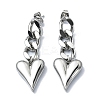 Non-Tarnish 304 Stainless Steel Heart Dangle Stud Earrings LS-EJEW-G375-01P-1