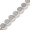 Tibetan Style Flat Round Alloy Bead Strands TIBEB-O007-09-NR-4