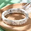 Square Synthetic Howlite Beads Stretch Bracelets for Women Men BJEW-C097-06V-2