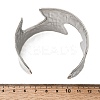 Hammered 304 Stainless Steel Open Cuff Bangles BJEW-K264-04P-5