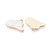 Rack Plating Alloy Enamel Pendants ENAM-T024-03M-G-3