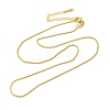 Brass Box Chain Necklaces NJEW-B119-04G-2