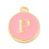 Golden Plated Alloy Enamel Charms X-ENAM-Q437-14P-1