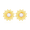 Geometric 304 Stainless Steel Sun Stud Earrings NK4647-3