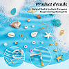 DIY Natural Shell & Synthetic Turquoise Dangle Earring Making Kits DIY-PH0023-57-5